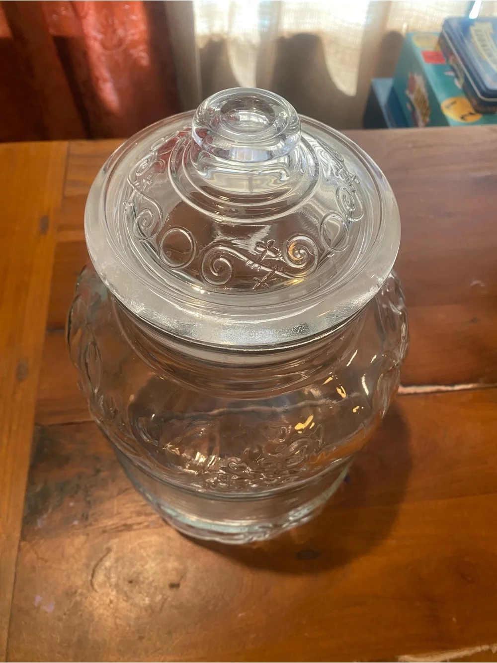 Apothecary Jar with Lid - Clear with fruit designs